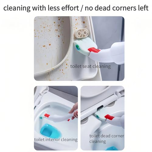 White Swan-Shaped Disposable Toilet Brush,Toilet Bowl Brush and Holder with Cleaner Refill Pads, Brush Toilet Wand Starter Kit,1 Wand + 30 Refills(Flushable) + 1 Stand