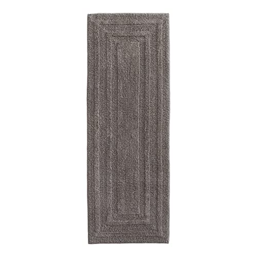 Eddie Bauer - Bathroom Rug, 100% Soft Plush Tufted Cotton Runner Rug, Highly Absorbent, Quick-Dry, and Skid-Resistant Backing (Logan Medium Brown, 22" x 60") - color: Medium Brown, style: 22" x 60"