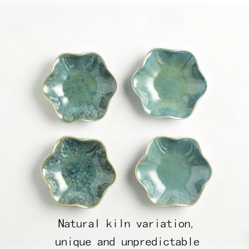 Ceramic Lotus Leaf Trinket Dish, Ring Holder for Jewelry | Keeps earrings, necklaces, keys, and keepsakes handy on vanities or nightstands, a sweet gift for moms, sisters, and friends - color: green