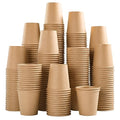 SIUQ 400 Pack 3 oz Kraft Paper Cups, Disposable Bathroom Cups, Mini Mouthwash Cups, Hot/Cold Beverage Drinking Cup for Gargle Espresso Juice Medicine (Brown) - style: 3oz-400pack