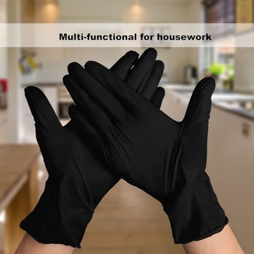 Disposable Gloves Small, Nitrile and Vinyl Blend Latex Free Gloves, 4 Mil,1000 Pc. Food Grade Glove for Cleaning, Food Prep, Hair Dye, Tattoo, Black - color: Black, size: Small-1000pc