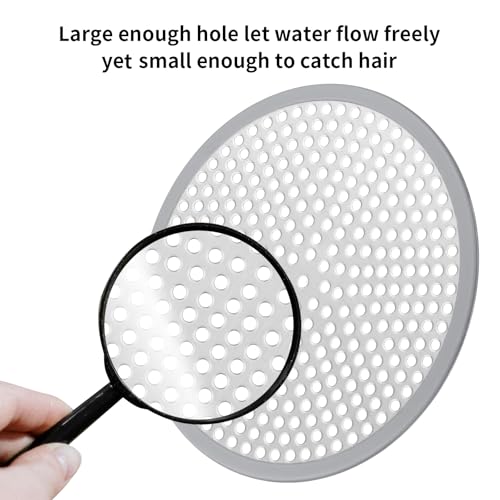Ohtomber Shower Drain Hair Catcher - 4.72" 4PCS Stainless Steel Shower Stall Sink Drain Cover Strainer,Bathtub Hair Filter Trap Stopper, Bathroom Floor Screen Protector with Silicone Rim
