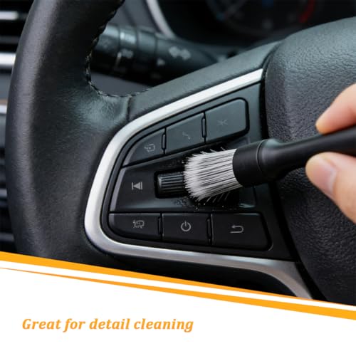 3PCS Car Detailing Brush Kit, Includes Ultra Soft No Scratch Boars Detailing Duster Brush Set for Exterior Interior, Multi-Use Auto Interior Dusting Cleaning Kit, Universal Fit - size: 3 PCS