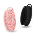 2 Pack Silicone Body Scrubber with Loofah Exfoliating Soft Body Shower Scrubber for Skin, 2 in 1 Bath and Shampoo Wash Brush for Skin Exfoliation Men Women (Black&Pink) - size: Black&Pink