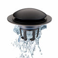 Bathroom Sink Drain Stopper,Welsan Universal Pop Up Drain Strainer with Hair Catcher for 1 1/8"-1 1/2" Drain Hole,Anti-Clogging Design Matte Black - color: Matte Black