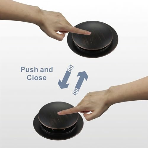HIDROP Oil Rubbed Bronze Tub Pop Up Stopper,Universal Bathtub Drain Plug | Brass Tub Drain Stopper, Fit 1-1/2" and 1-3/8" Tub Drain, Tip Toe Bathtub Drain, Bathtub Stopper Replacement, EZ Install - color: Oil Rubbed Bronze
