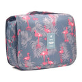 L & FY Hanging Travel Toiletry Bag Women's Cosmetic Organizer Makeup Pouch Men's Shaving Kits With Handle (Pink Flamingo) - color: Pink Flamingo, size: Compact Size