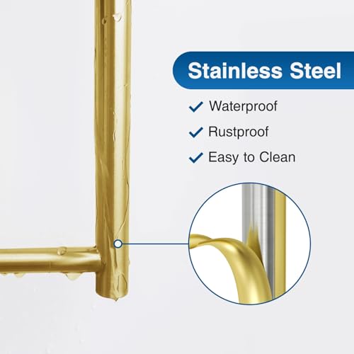 Paper Towel Holder - Self-Adhesive or Drilling, Gold, Wall Mounted, SUS304 Stainless Steel Kitchen Roll Dispenser Under Cabinet - color: Gold
