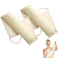 Natural Loofah Exfoliating Body Scrubber for Men and Women, Loofah with Handle, Exfoliating Back Scrubber for Shower Set, Luffa Sponge to Clean & Relax Your Body Deeply (2 Pack) - style: Pack of 2
