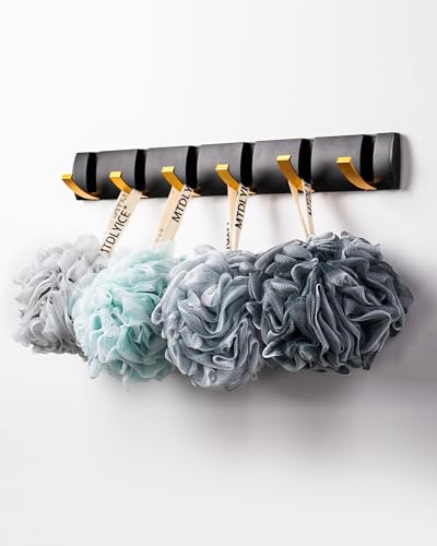 MTDLYICE Loofah Sponge, XXL Large Loofah 100g 4 Pack, Bath Sponge Soft Mesh Shower Loofah for Men, Body Scrub, Shower Pouf Bath Accessories, for Body Wash, Soap (Blue Gray) - style: Blue Gray