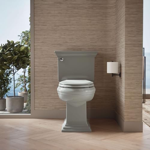 KOHLER CACHET® Nightlight Soft Close Toilet Seat Elongated, ReadyLatch®, Grip-Tight Hardware, Ice Grey - color: Ice Gray, size: Elongated