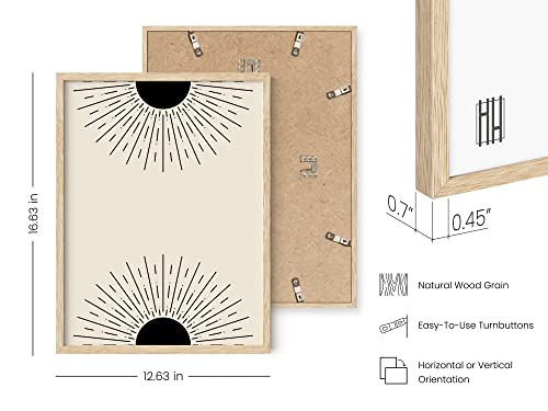 HAUS AND HUES Boho Wall Art - Set of 3 Minimalist Celestial Decor, Bedroom Wall Decor Above Bed, 3 Piece Framed Art, Black and White Abstract Art, Sun Prints (Beige Frame, 12x16) - color: Black Sun Rays, size: 12"L x 16"W, style: Beige Framed