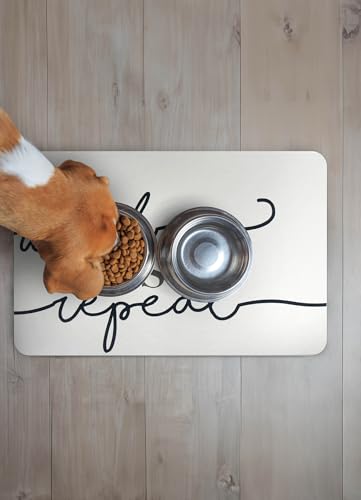 FloorPops Wash Rinse Repeat Navy Quick Dry Diatomite Non Slip Stone Bath Mat - color: Wash Rinse Repeat Navy Stone