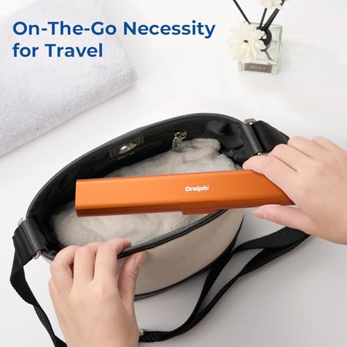 Aluminum Toothbrush Travel Case, Portable Travel Toothbrush Holder, Durable Manual Toothbrush Box Container for Traveling, Bathroom, Camping, Business Trip-Pumpkin Orange - color: Orange, size: 1 Pack (Standard)