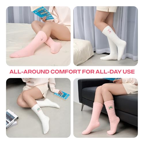 CoolMate Cozy Soft Cloud Socks, Fuzzy Socks for Women - color: E.02 - Santa Pink