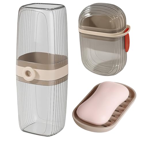 2 Pack Travel Toothbrush Holder, Toothbrush Holders Travel Set with OPP Bag, Compact and Lightweight Design for Easy Carrying, Durable Plastic Material