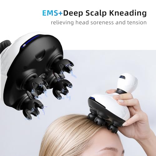 Electric Scalp Massager with Mutlti-Modes Vibration & Waterproof, Held Portable Head Scratcher Massager for Hair Growth, Deep Clean and Stress Relax