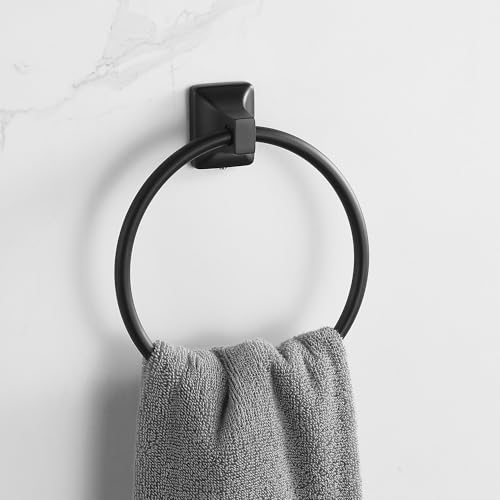 4 Pieces Bathroom Hardware Accessories Set, Stainless Steel 24 inch Towel Bar, Towel Rack, Robe Hook, Toilet Paper Holder for Bathroom Wall Mounted (Matte Black) - color: Matte Black