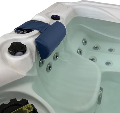 Poolzilla Universal Blue Spa Pillow, Made of Soft Foam for Outdoor Hot Tubs and Chaise lounges - Adjustable Headrest and Weighted that Fits Any Spa - size: 1 Pack, style: Blue