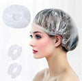 200 PCS Disposable Shower Caps Thickened Waterproof Hair Bath Caps for Women Men Girls Travel Spa Hotel Home Use Salon - Multi-Purpose Elastic Plastic Shower Caps, Essentials Accessories 18.1" (Clear) - color: Clear