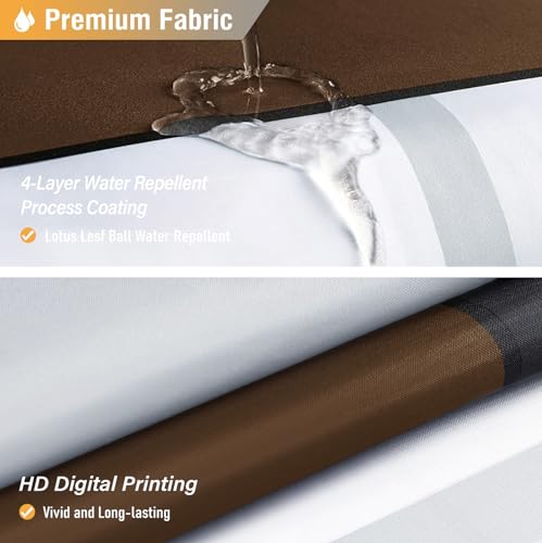 BTTN Brown Fabric Shower Curtain - Geometric Shower Curtain Set with 12 Plastic Hooks, Water Repellent, Machine Washable, Modern Decorative Polyester Cloth Shower Curtains for Bathroom - 72x72 - color: Brown, size: 72"W x 72"L (Pack of 1)