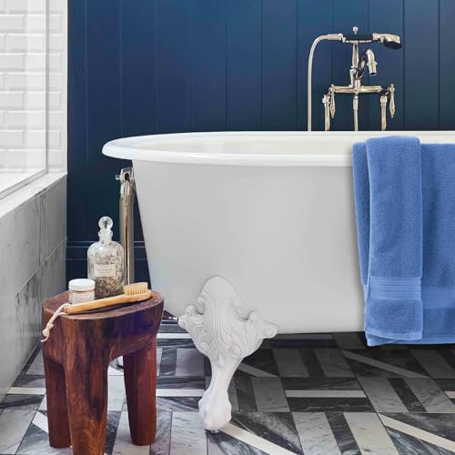 COZYART Denim Blue Bath Towel Set, Turkish Cotton Hotel Large Towel Bulk for Bathroom, Thick Bathroom Sets of 6 with 2 Bath Towels, 2 Hand Towels, 2 Washcloths, 650 GSM - color: Denim Blue, size: 6 Piece Towel Set
