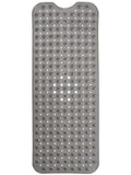 ENKOSI Bathtub Mat – 40 x 16 Inch Extra Long Non Slip Shower Mat – Anti Slip Grey Bath Mat with Suction Cups and Drain Holes – Bathroom Mat for Smooth Tubs and Shower Floors (40x16 Clear Grey) - color: Clear Gray
