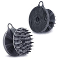 INNERNEED 2in1 Silicone Body Scrubber & Scalp Massager Shampoo Brush, Gray | Food-Grade Soft Material, More Hygienic, Easily Lather, Convenient for Travel, Gym, Business,etc - color: Gray