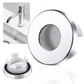 Sink Overflow Drain Cover Ring - Metal Bathroom Sink Drain Cover Round Hole Trim Ring, Anti-odor Basin Vanity Overflow Hole Cap Cover Ring Spillover Hole Insert in Cap (Chrome) - color: Chrome