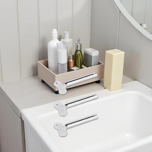 3 Pcs Silvery Metal Tube Squeezer Keys, Toothpaste Metal Hair Dye Color Key Roller Dispenser Tool Durable Processingl, Daily Living Tube Squeezing Aids