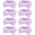 Semato Bachelorette Party Favor Set Bride and Bridesmaid Spa Headband Skincare Headbands for Women Gifts and Party Supplies (Purple) - color: Purple