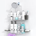 AKTECKE Shower Caddy Hanging Bathroom Organizer: Rustproof Shelf for Inside Shower - No Drilling Racks Over Showerhead - Bath Shelves for Shampoo Soap - color: White