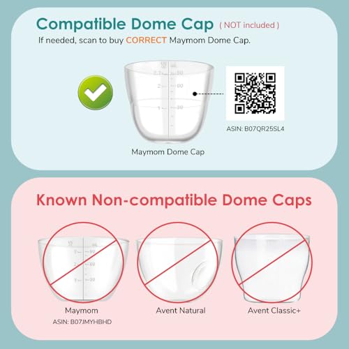 Maymom Screw Lids Aka Travel Caps with Rewritable Sealing Disc Compatible with Avent, Maymom Wide Mouth Bottles; Cap Replace Avent Natural Bottle Sealing Ring and Sealing Disc, 6pcs. (Pink) - color: Pink