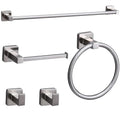 5 Pieces Brushed Nickel Bathroom Hardware Set,Wall Mounted 23.6 inch Towel Bar Set,Towel Rack Set,Toilet Paper Holder, Bathroom Accessories Set - color: Brushed Nickel