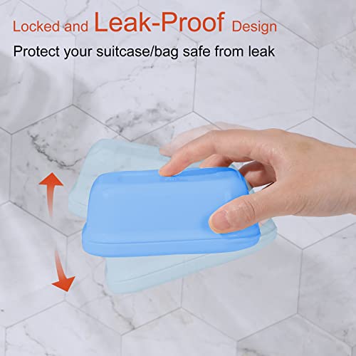 Quatish 2 Pack Travel Soap Container, Portable Soap Holder with Lid, Travel Bar Soap Holder, Soap Case for Camping Gym Travel, Soap Box for Bathroom,Denimblue - color: Denimblue