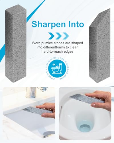 100 Pcs Pumice Stick for Toilet Cleaning, Pumice Stone for Cleaning Stove Grates, Oven, Bathroom, Grill, Kitchen, Sinks,Toilet Hard Water Stain Remover - style: 100 Pcs