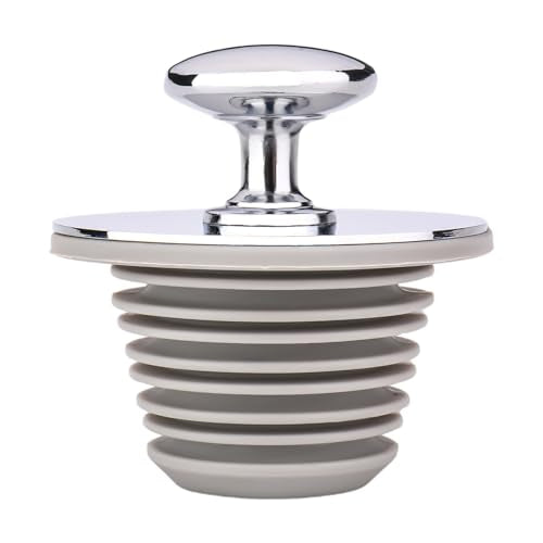 Bathtub Drain Stopper,Tub Silicone Stopper,Bathtub Drain Replacement Accessories,Suitable for Bathtubs,Sinks,Washbasin Drain Ooutlet Rubber Drain Stopper(Chrome) - color: Chrome Plating