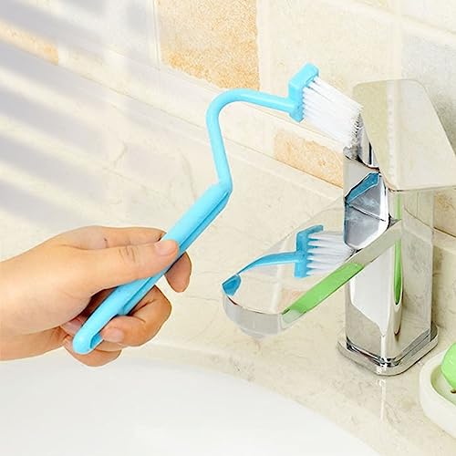 3 Pcs Plastic Curved Small Toilet Brushes Bathroom Plastic Cleaning Brushes Suitable for Cleaning Toilet Edges, Inner Rim and Corner Crevices.