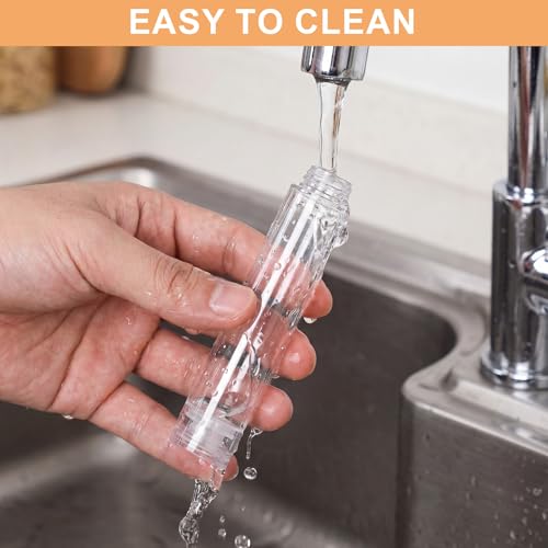 Zhehao 60 Pcs 15 ml Airless Pump Bottle Refillable Plastic Airless Vacuum Dispenser Travel Size Clear Cosmetic Sample Vial Container Jars for Lotion Cream Foundation Liquid Toiletries - size: 15 ml