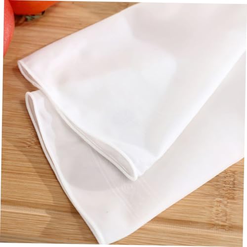 FENICAL Waterproof Household Cleaning Gloves 4-pair Set, White Large Latex Plastic Steel Protective Kitchen Gloves for Housework and Toilet Cleaning