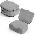 Yerliker 1 Pcs Foldable Hot Tub Booster Seat for Adults Adjustable 2 Heights up to 6.3", Weighted Booster Seat 3D Air Mesh Hot Tub Accessories Quick Dry Micro Dot Non Slip for Spa Bathtub Pool (Gray) - color: Grey
