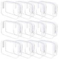 Clear Toiletry Bag, 12 Pack TSA Approved Toiletry Bag Carry on Travel Accessories Bag, Quart Size Bag for 3-1-1 Liquids Airport Airline Compliant Clear Makeup Bag with Metal Zipper (White Bags) - style: White Bags
