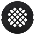 4 ¼” Matte Black Snap-in Shower Drain Cover - Premium Round Black Grate Replacement - 4.25" OD Strainer - Easy Install - Durable Solid Brass Construction - color: Black