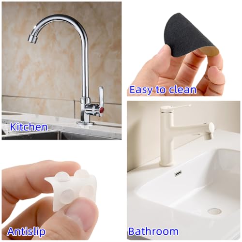 dophee Faucet Mat for Kitchen Sink, Diatomite Fast Drying Stone Sink Tray Faucet Splash Guard Absorbent Mat for Bathroom Counter, 23.3"x3.9", Dark Grey - color: Dark Gray