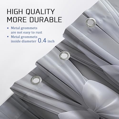 Bow Stall Shower Curtain, Elegant Modern Ribbon Curtain N/a Gray Waterproof Fabric Decorative Bathroom for Bathroom Bathtub Apartment Decor 36x72 Inch - size: 36"W x 72"L (Pack of 1)