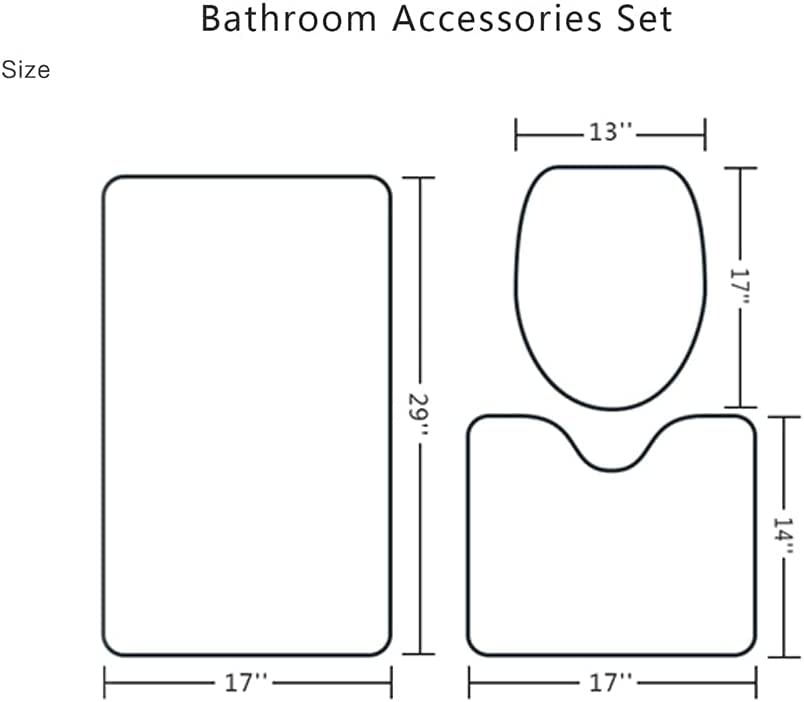 Camper RV Bath Mat Set, Happy Camper Accessories for Travel Trailers, Farmhouse Camping Bathroom Set With Rug and Toilet Lid Cover