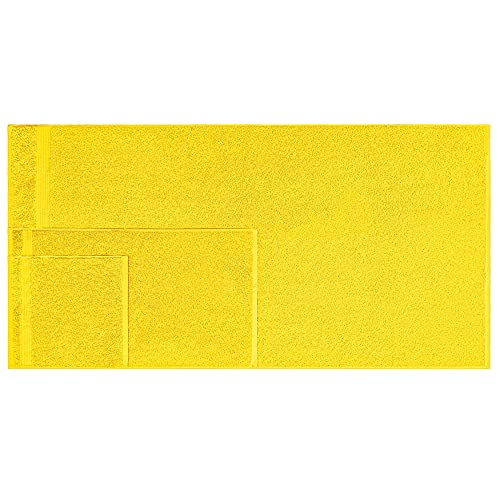 American Bath Towels 100% Cotton 6 Piece Turkish Towel Set, Ultra Soft Absorbent Bathroom Towels, 2 Bath Towel 2 Hand Towels 2 Washcloths, Yellow - color: Yellow, size: 6 Piece Towel Set XL