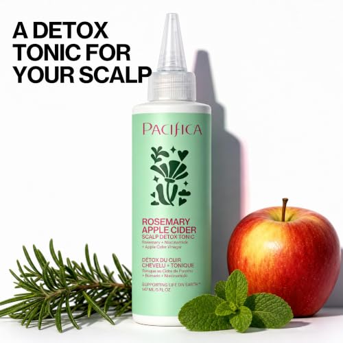 Pacifica Scalp Detox Tonic – Scalp Exfoliator with Glycolic & Salicylic Acid for Clarifying Build Up & Purifying – Infused with Rosemary to Support an Itchy, Dry Head – Vegan & Cruelty-Free – 5 oz - style: Scalp Detox Tonic