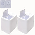 2 Pack Wall Mounted Holder Fit for Clorox Toilet Wand, Compatible with Clorox Toilet Wand Holder only, Automatic Open and Closing Lid Design, White - size: 2 pack