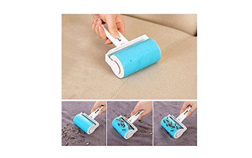 Reusable Lint Roller for Pet Hair – Washable Sticky Picker Set, 2-in-1 Portable & Standard Roller, Eco-Friendly No Refills, Removes Dog & Cat Fur from Clothes, Couch, Car (Blue) | Washable Sticky Picker Set for Pet Hair, Portable, Standard Roller, Eco-Fri